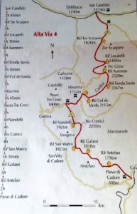 Alta Via 4 map
